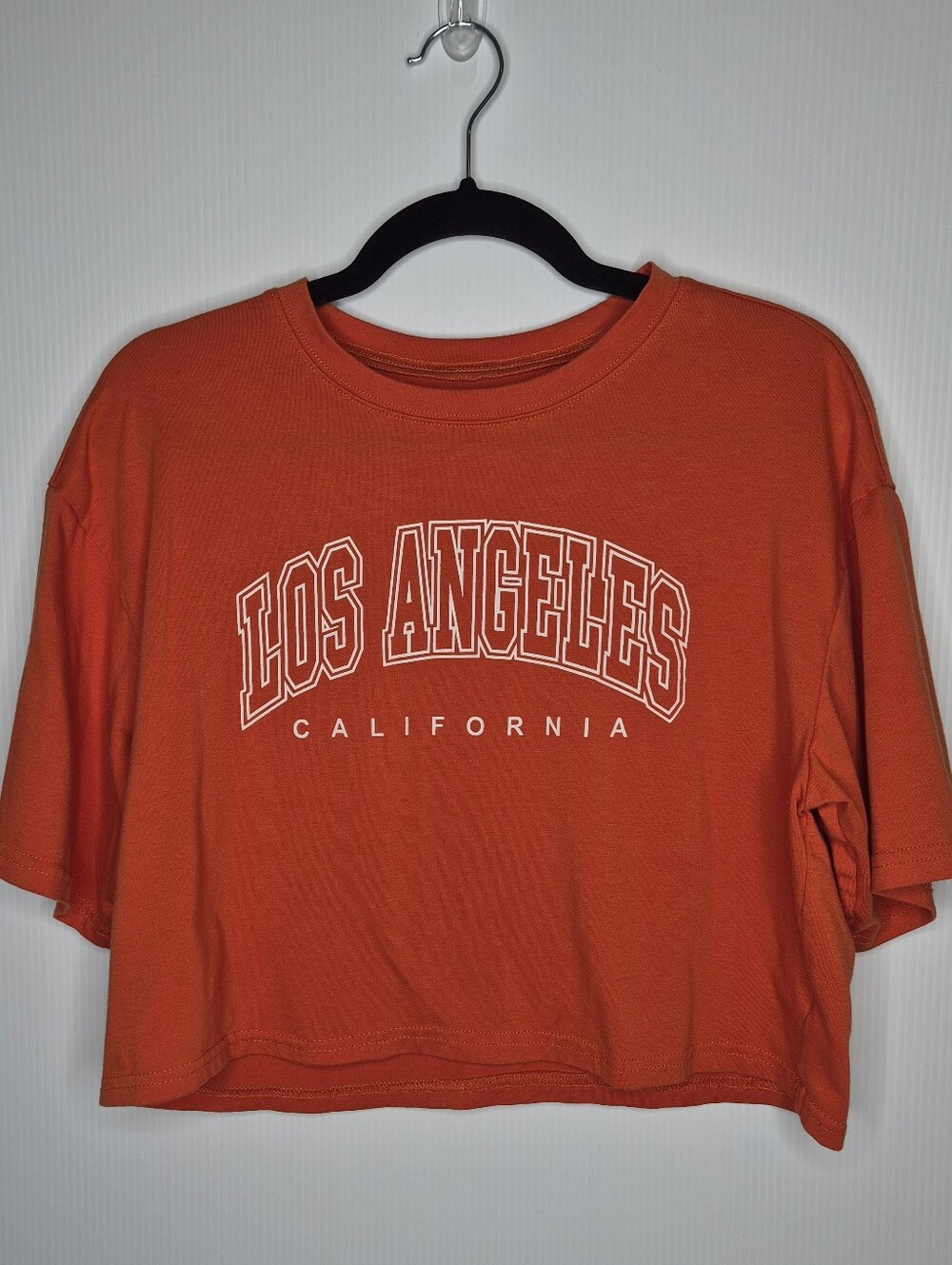Los Angeles California Orange Cropped Tee Size Medium